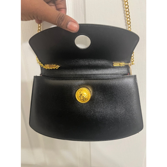 Vintage TAKEO de 365 Black Genuine Leather Handbag